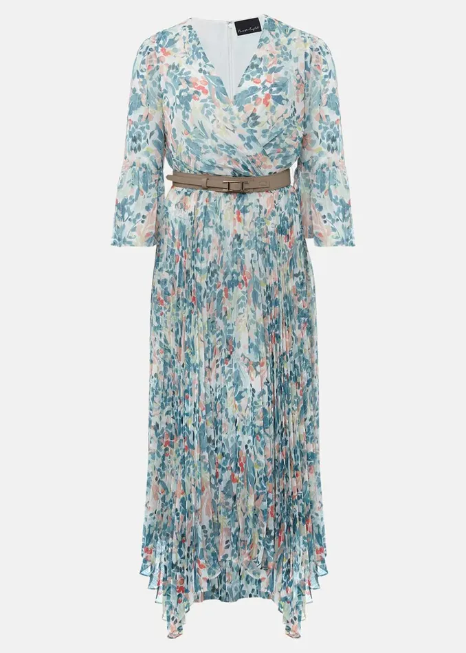 Women Phase Eight Dresses Dani Floral Pleated Midi Dress