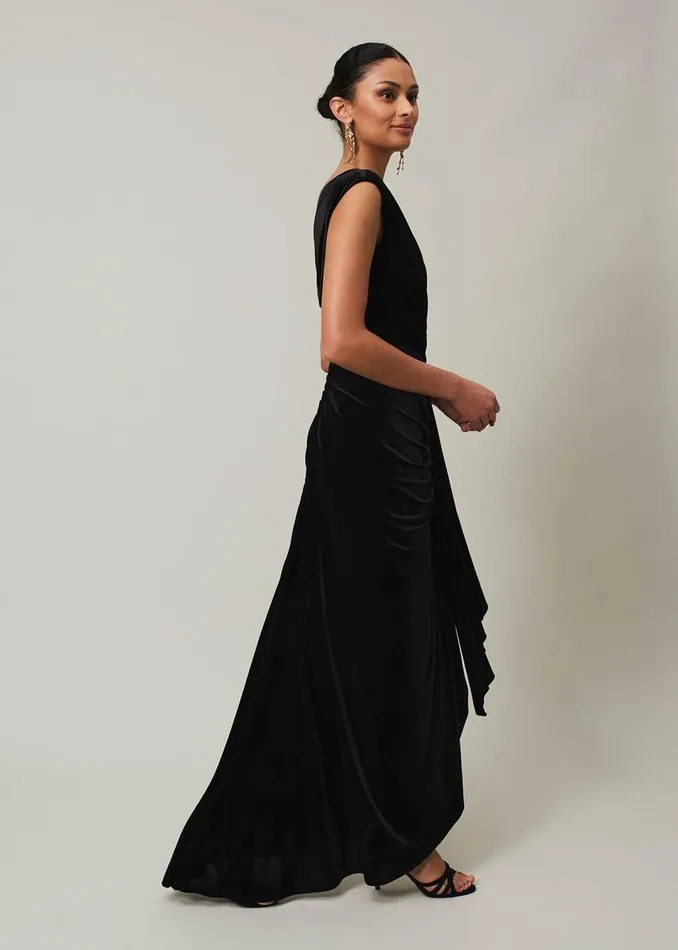 Women Phase Eight Dresses Donna Velvet Maxi Dress