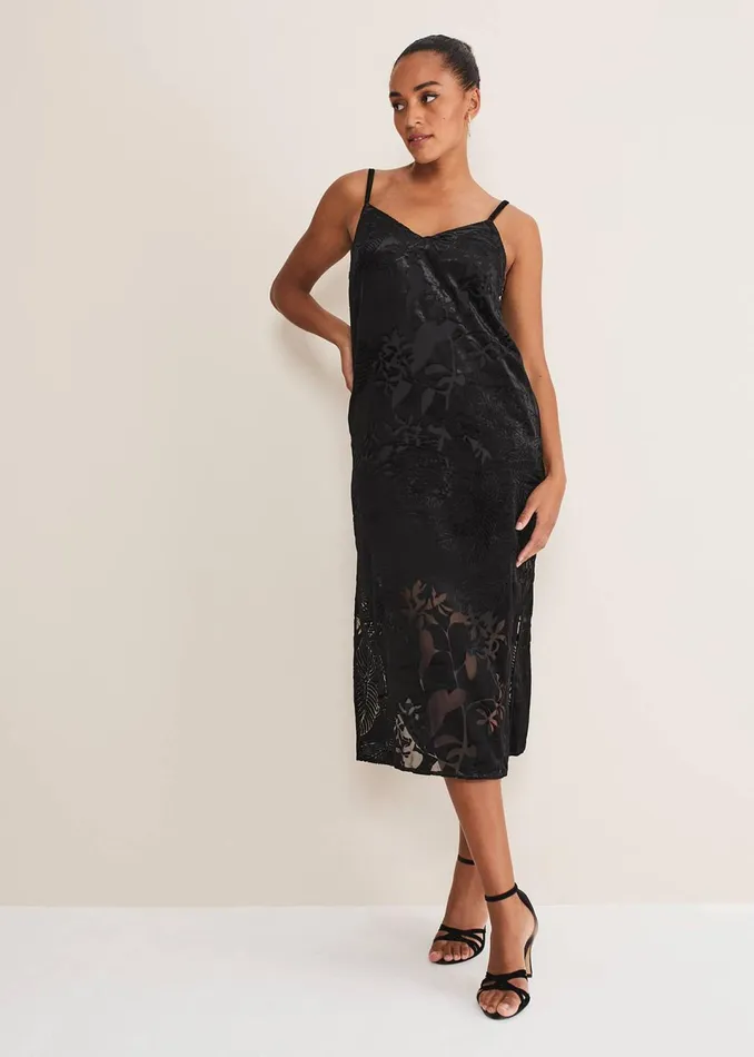 Women Phase Eight Dresses Fayette Textured Velvet Slip Dress