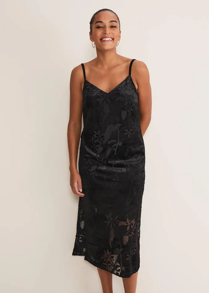 Women Phase Eight Dresses Fayette Textured Velvet Slip Dress