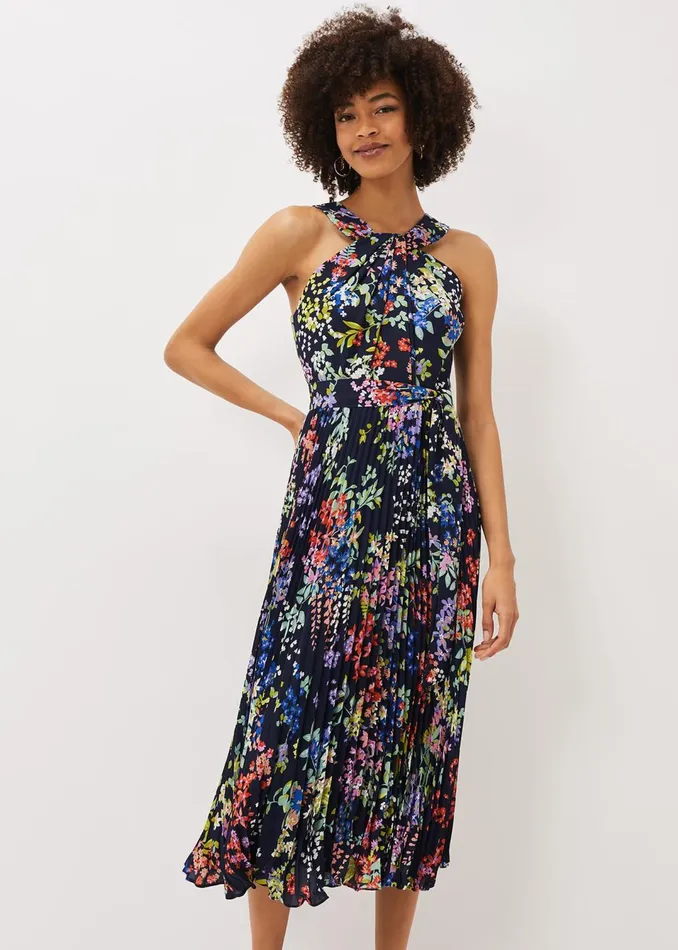 Women Phase Eight Dresses Fenella Pleated Floral Dress