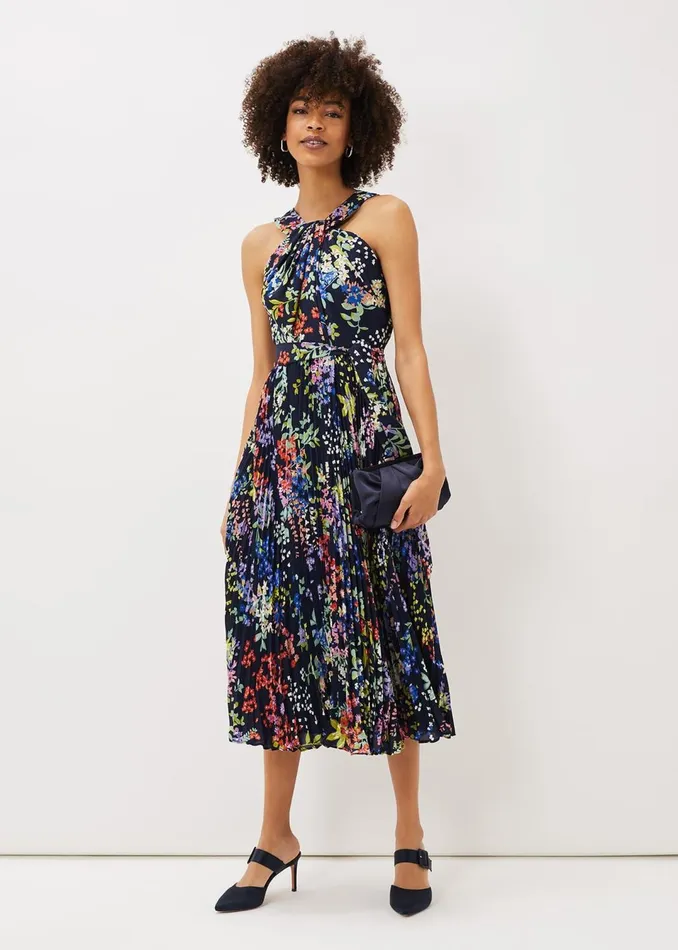 Women Phase Eight Dresses Fenella Pleated Floral Dress