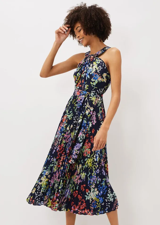 Women Phase Eight Dresses Fenella Pleated Floral Dress