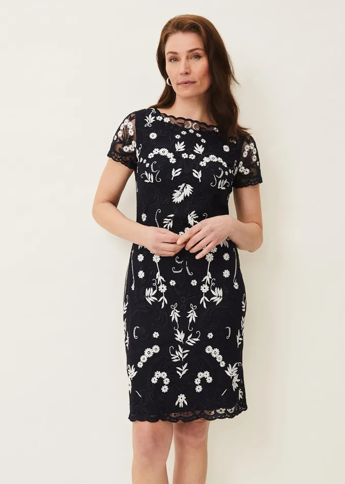 Women Phase Eight Dresses Floris Embroidered Shift Dress