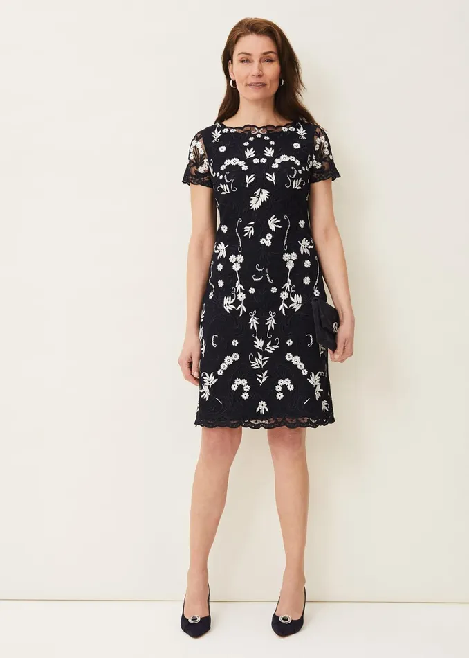 Women Phase Eight Dresses Floris Embroidered Shift Dress