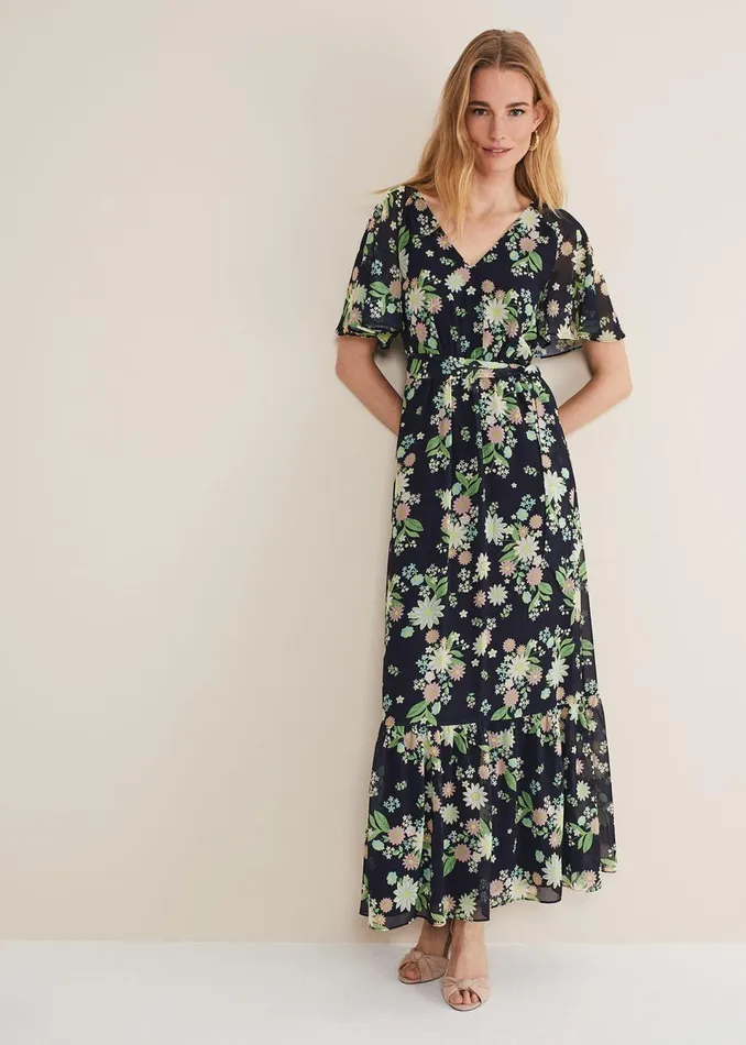 Women Phase Eight Dresses Georgie Floral Tiered Maxi Dress