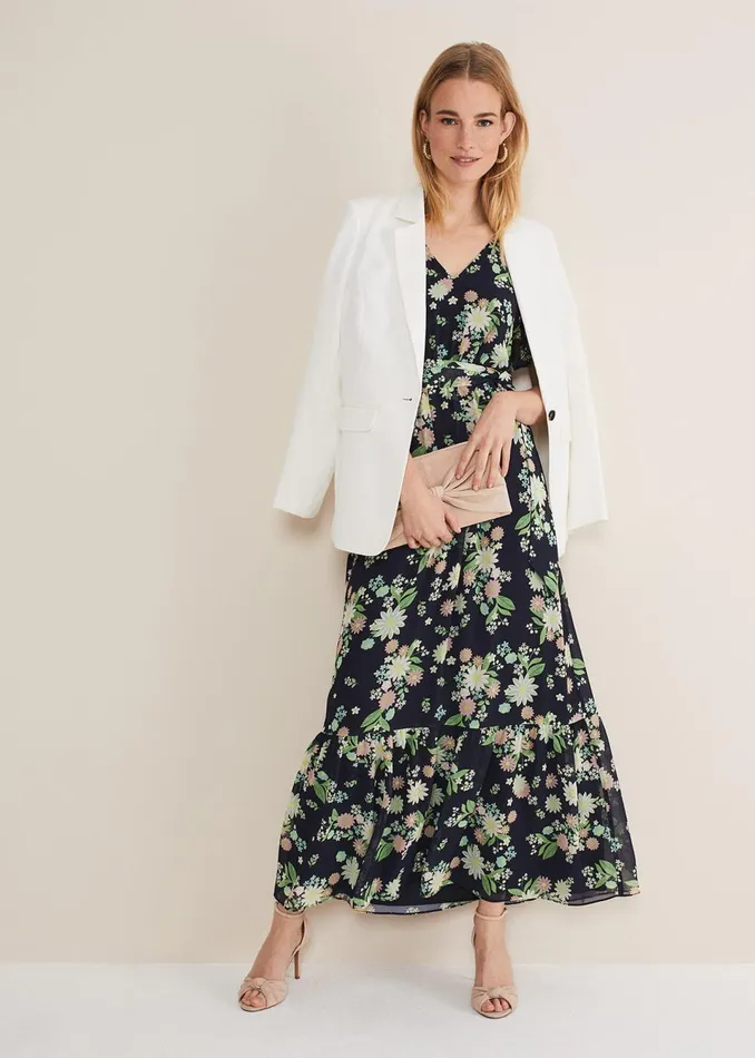 Women Phase Eight Dresses Georgie Floral Tiered Maxi Dress