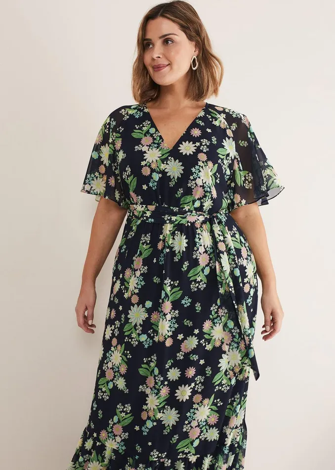 Women Phase Eight Dresses Georgie Floral Tiered Maxi Dress