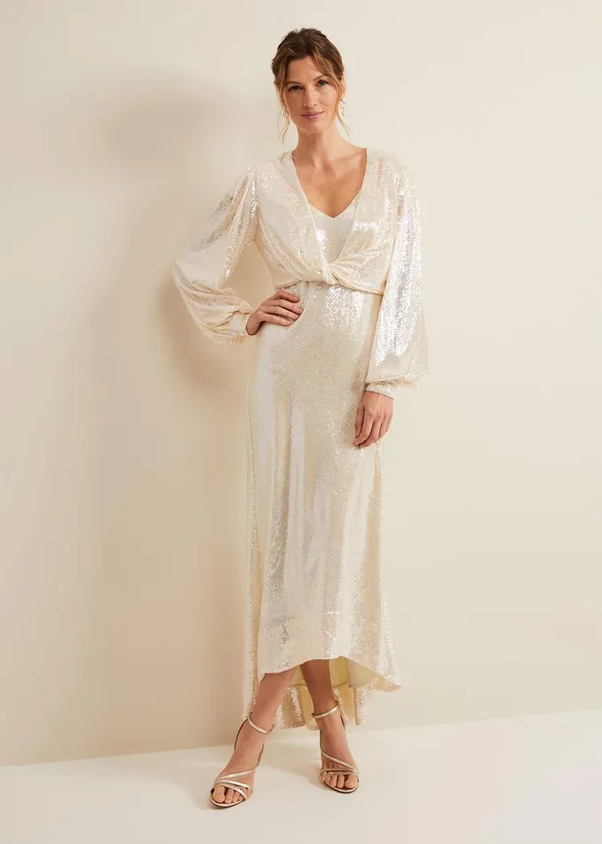 Women Phase Eight Dresses Jamila Sequin Overlay Maxi Dress