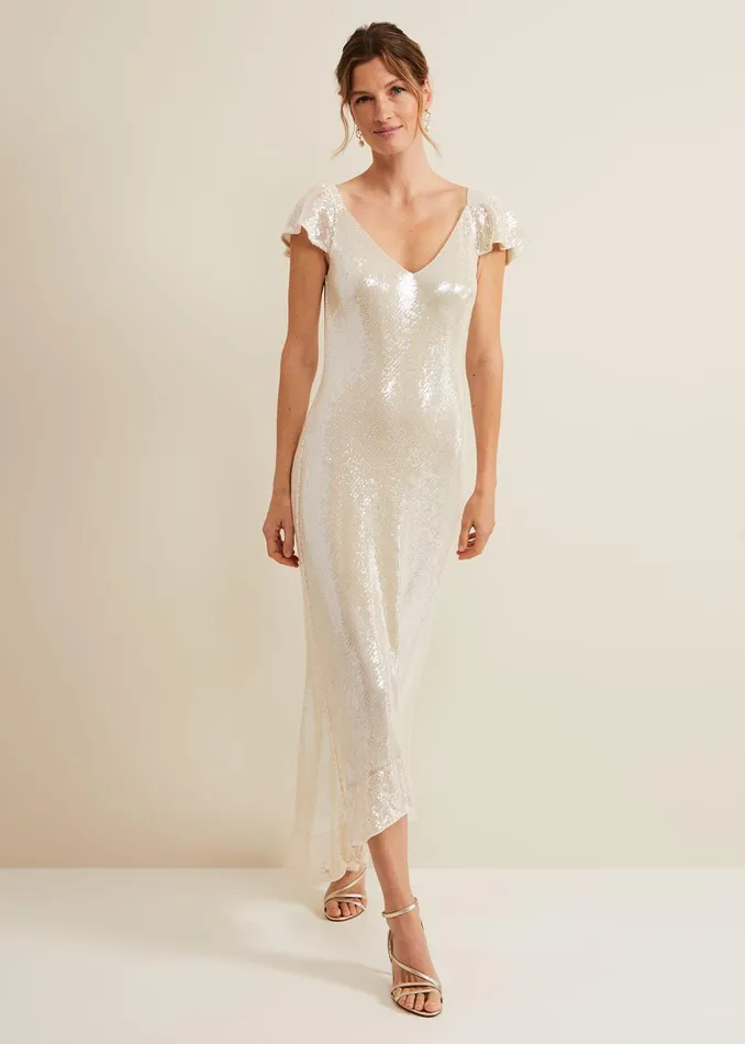 Women Phase Eight Dresses Jamila Sequin Overlay Maxi Dress