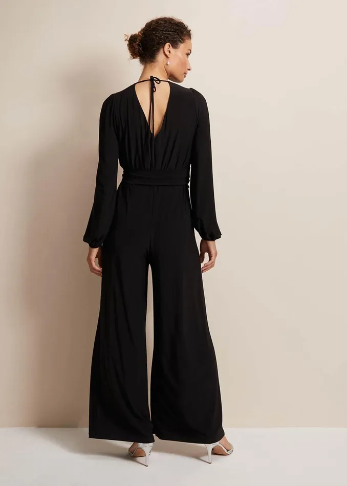 Women Phase Eight Dresses Janece Black Wide Leg Jumpsuit