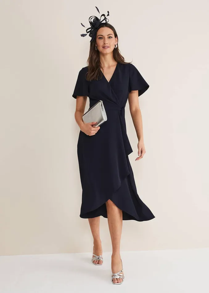 Women Phase Eight Dresses Julissa Ruffle Wrap Midi Dress