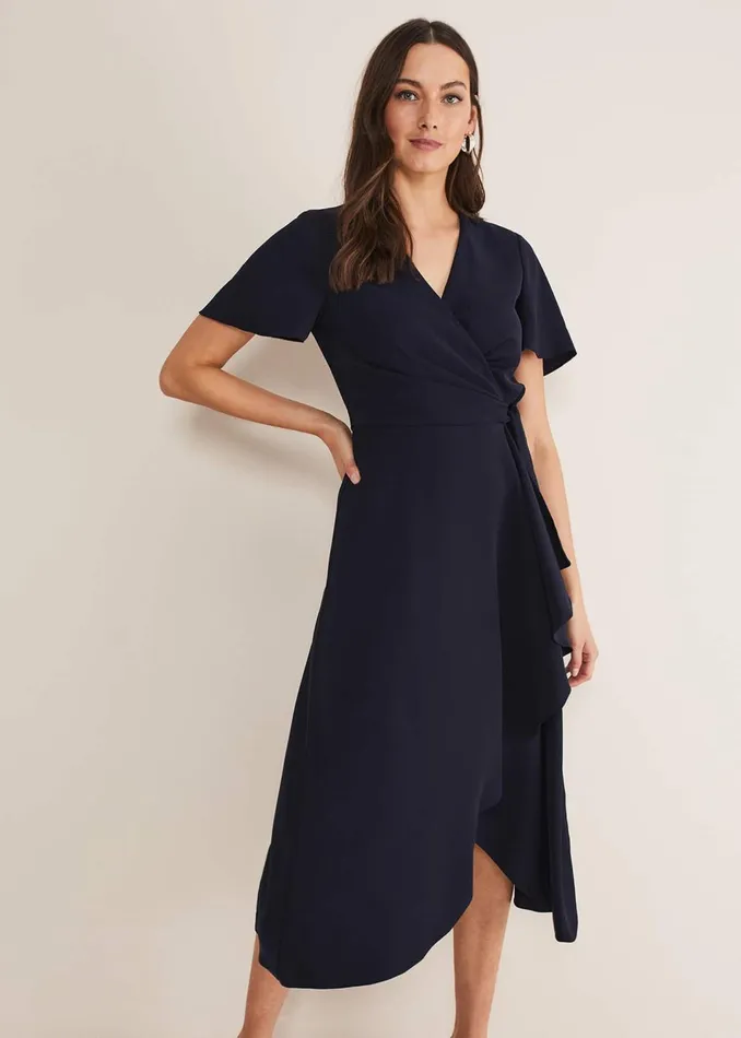 Women Phase Eight Dresses Julissa Ruffle Wrap Midi Dress