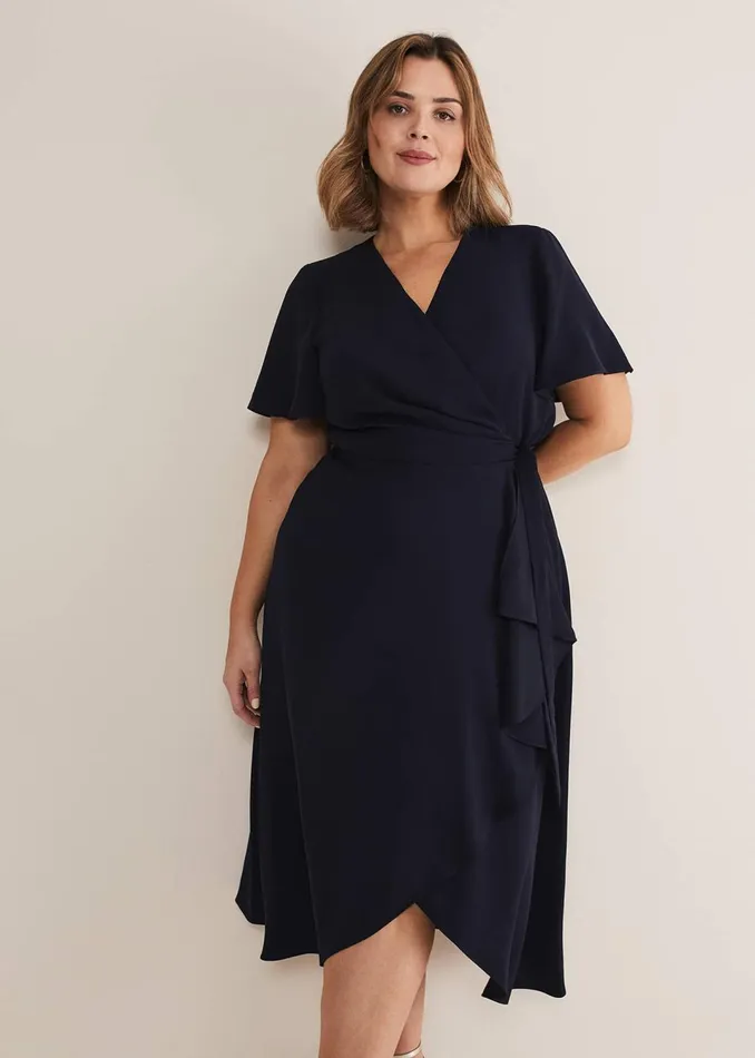 Women Phase Eight Dresses Julissa Ruffle Wrap Midi Dress