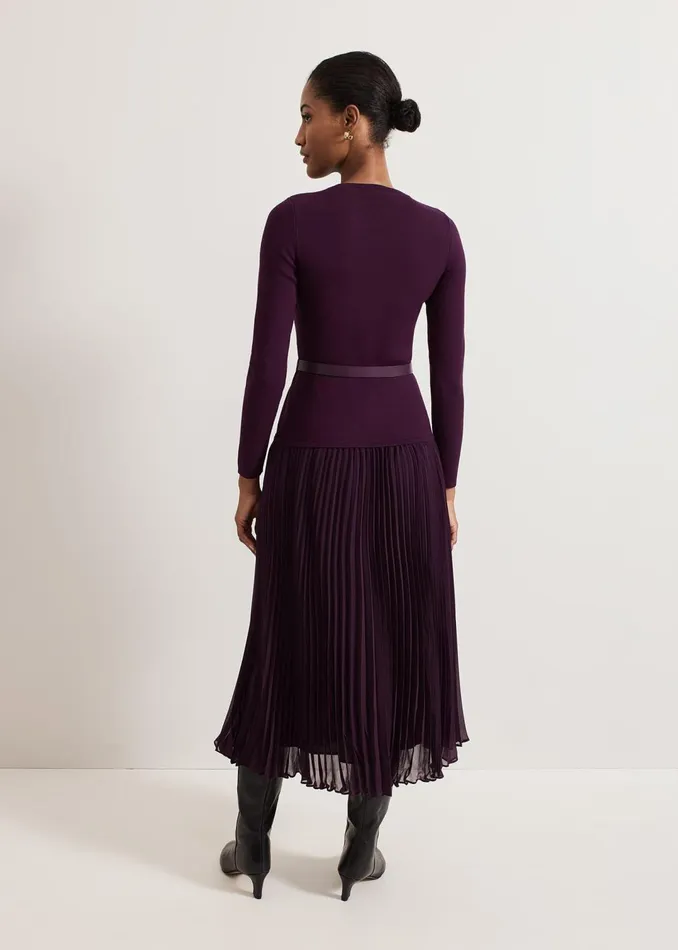 Women Phase Eight Dresses Kai Belted Drop Waist Knitted Dress