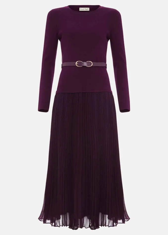 Women Phase Eight Dresses Kai Belted Drop Waist Knitted Dress