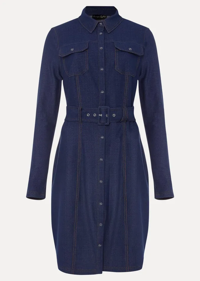 Women Phase Eight Dresses Kathryn Denim Fitted Jersey Dress