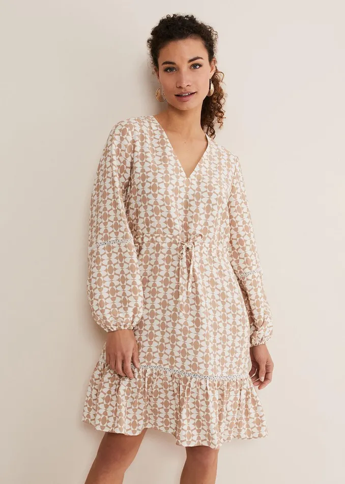 Women Phase Eight Dresses Kesia Geo Swing Mini Dress