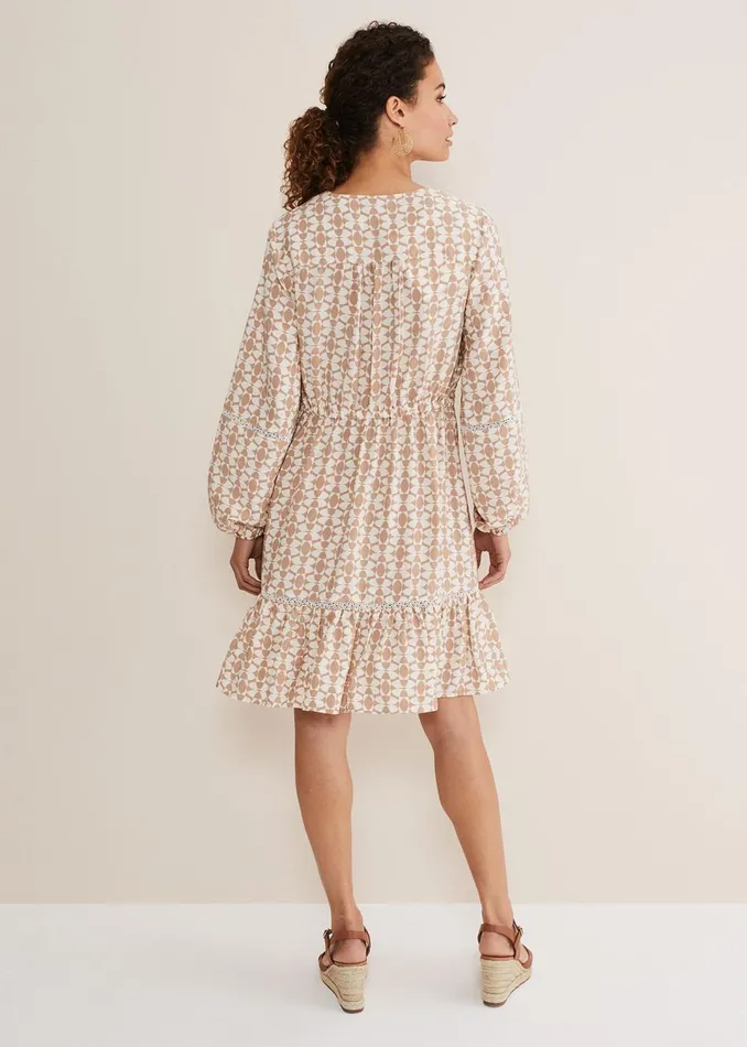 Women Phase Eight Dresses Kesia Geo Swing Mini Dress