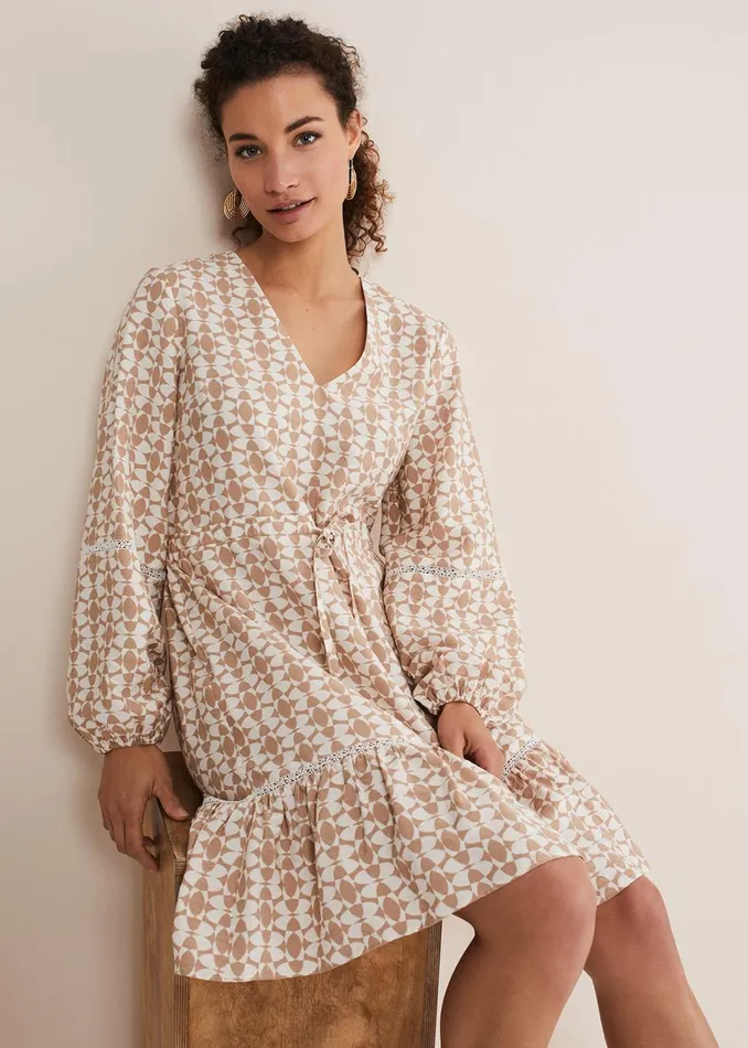 Women Phase Eight Dresses Kesia Geo Swing Mini Dress