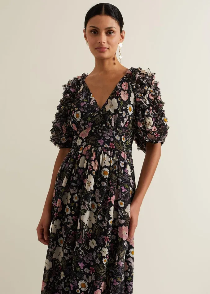 Women Phase Eight Dresses Lesley Multi Coloured Floral Maxi Dress