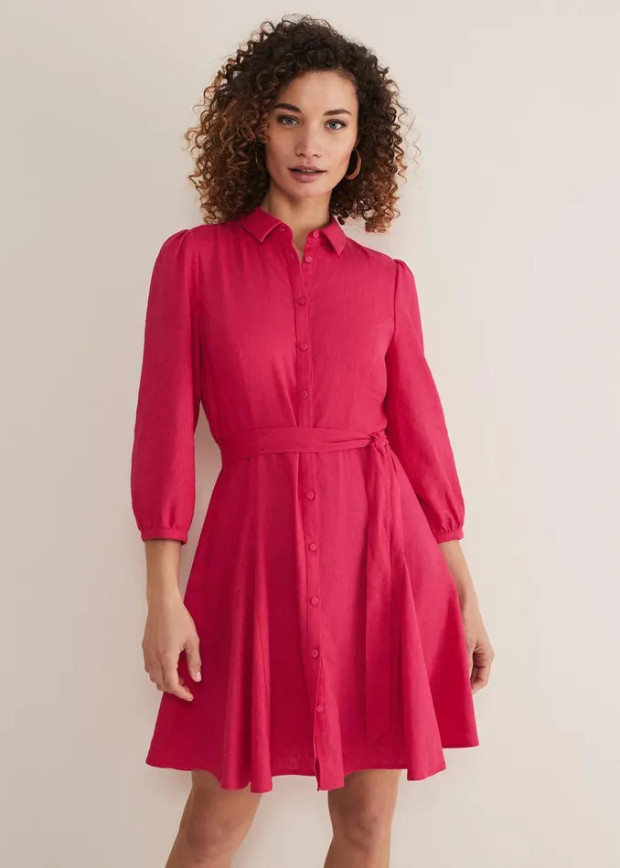 Women Phase Eight Dresses Lucie Linen Shirt Dress