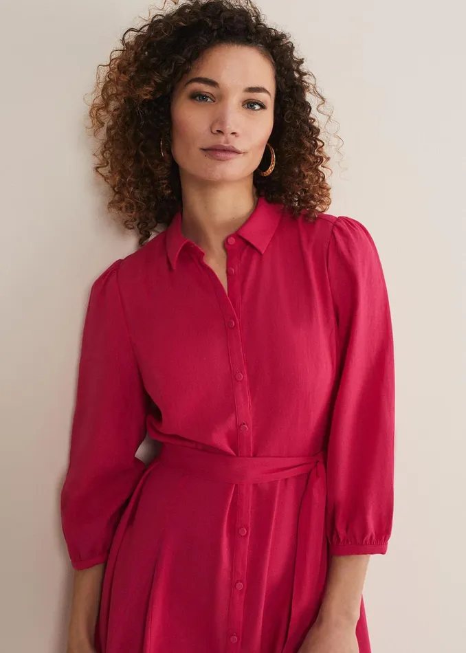 Women Phase Eight Dresses Lucie Linen Shirt Dress