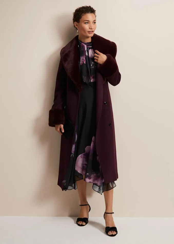 Women Phase Eight Dresses Lucinda Floral Chiffon Midi Dress