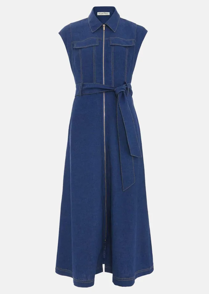 Women Phase Eight Dresses Luiza Denim Midi Dress