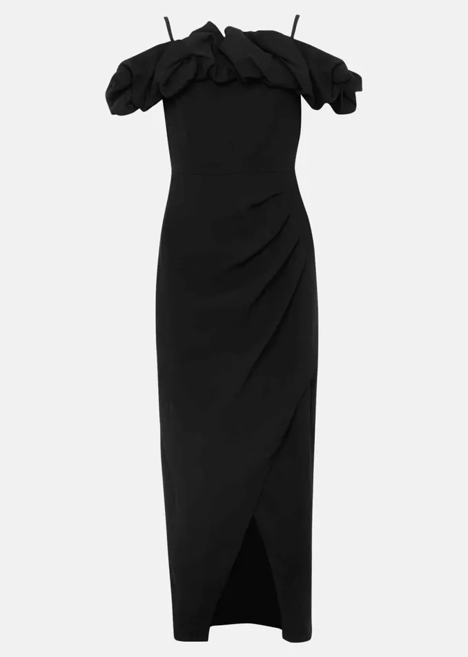 Women Phase Eight Dresses Mallory Black Off The Shoulder Maxi Dress