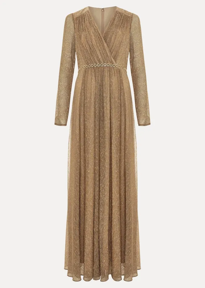 Women Phase Eight Dresses Masie Metallic Jersey Maxi Dress