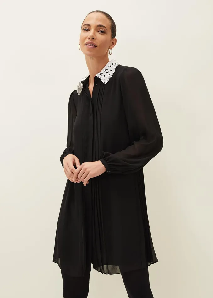 Women Phase Eight Dresses Norah Collar Detail Swing Dress