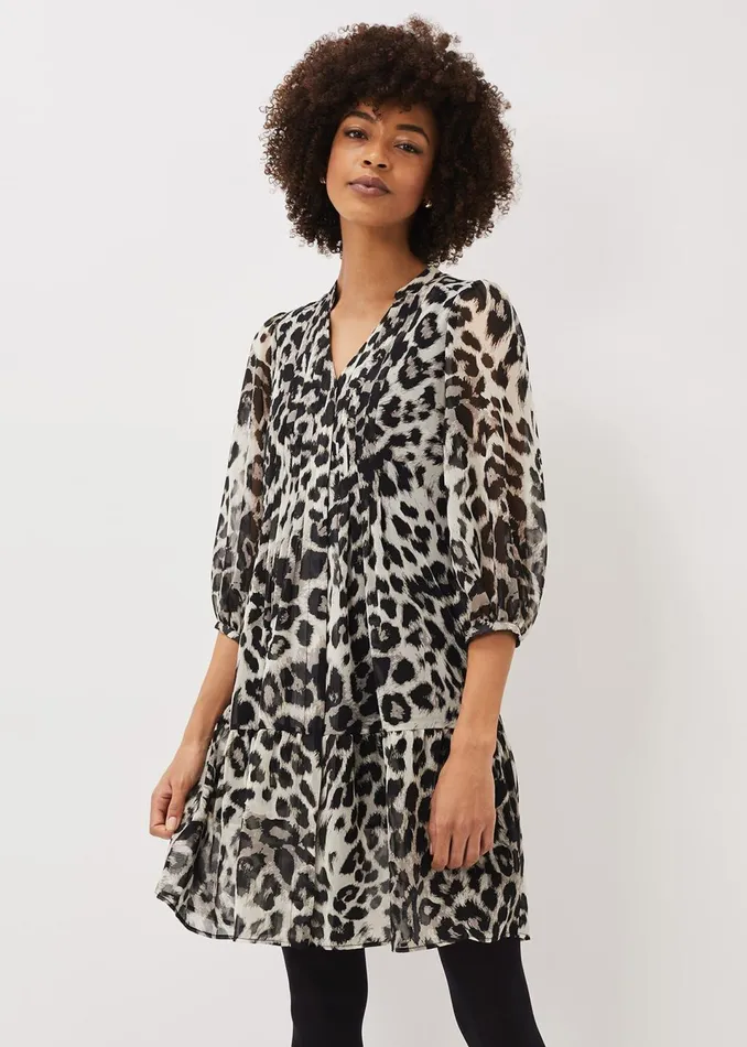 Women Phase Eight Dresses Penele Leopard Print Swing Dress