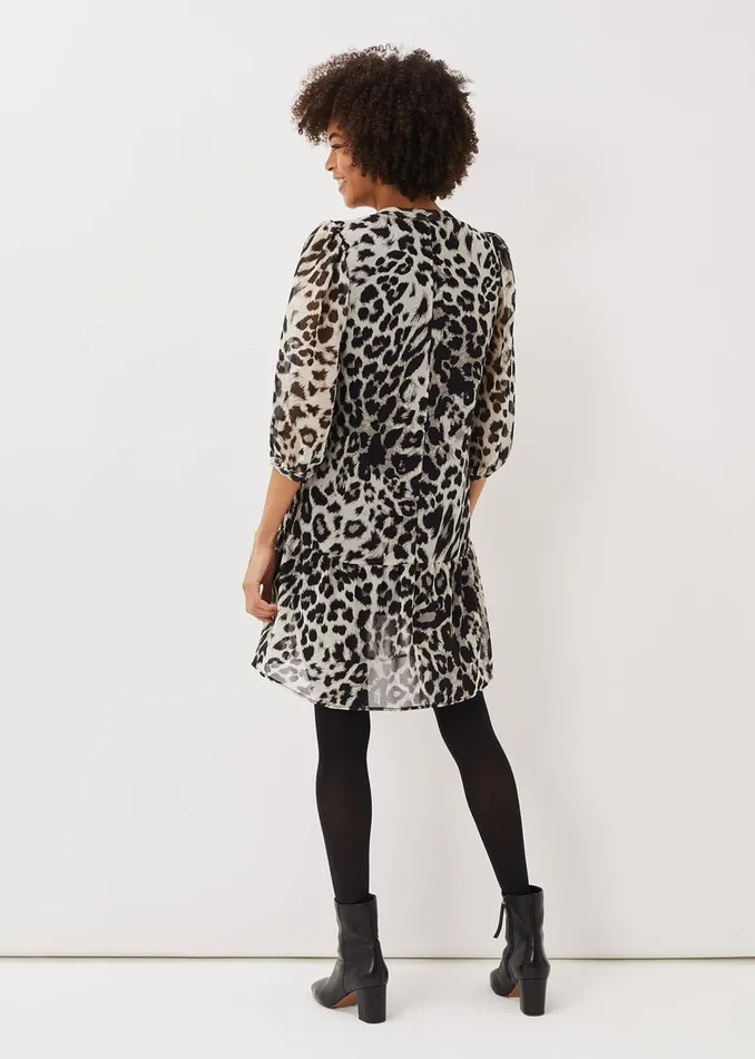 Women Phase Eight Dresses Penele Leopard Print Swing Dress