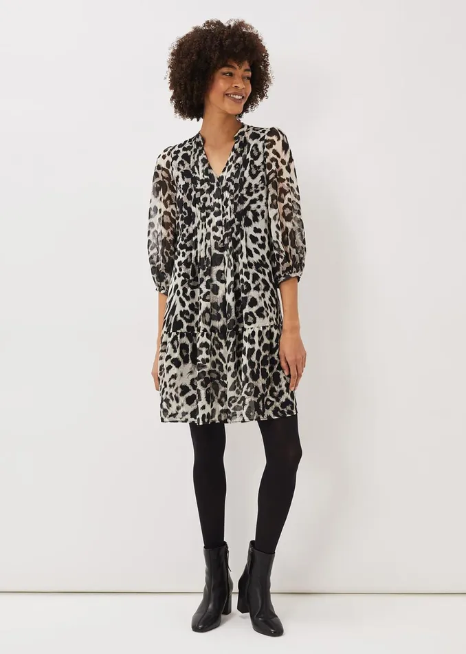 Women Phase Eight Dresses Penele Leopard Print Swing Dress