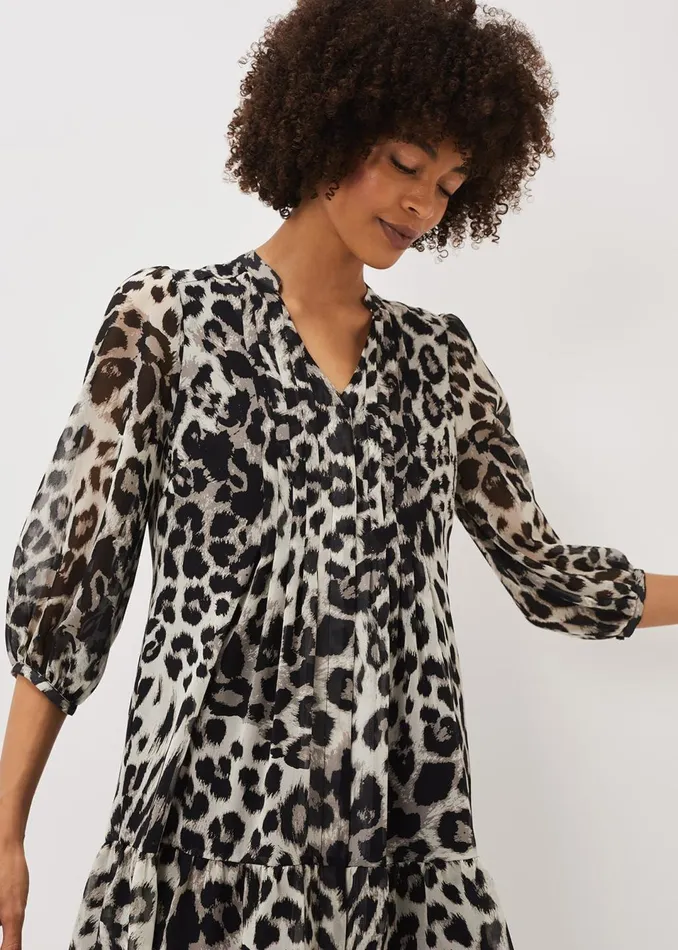 Women Phase Eight Dresses Penele Leopard Print Swing Dress