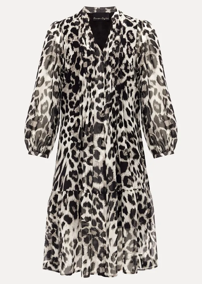 Women Phase Eight Dresses Penele Leopard Print Swing Dress