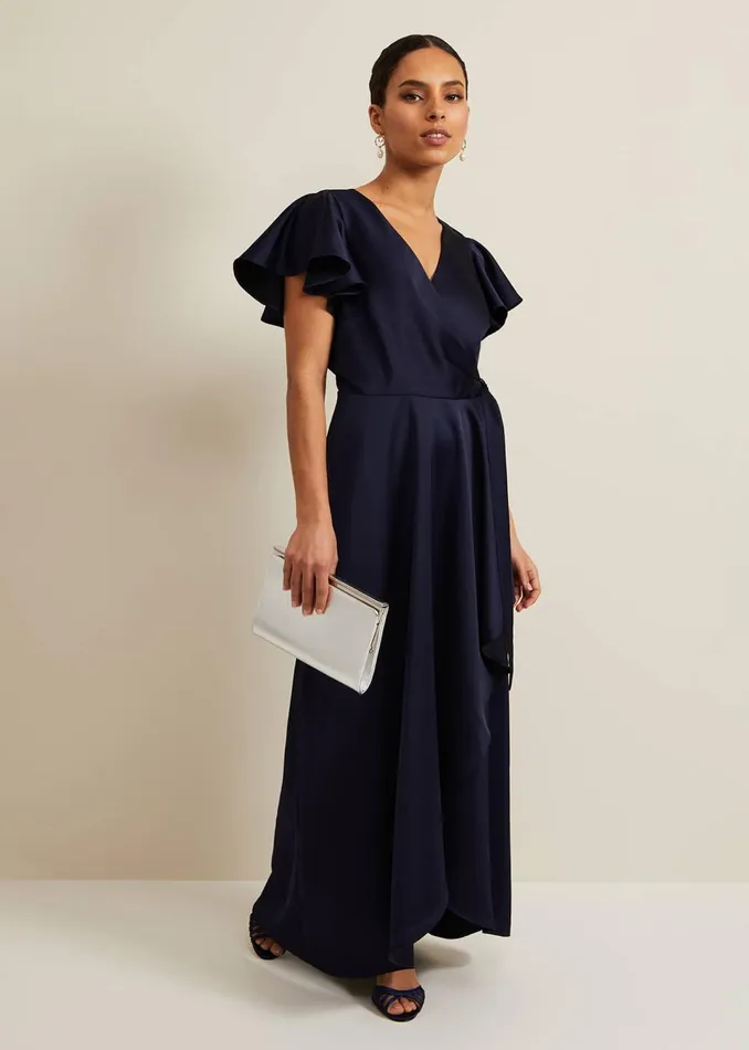 Women Phase Eight Dresses Petite Arabella Satin Maxi Dress