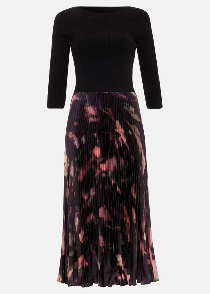 Women Phase Eight Dresses Petite Rhea Woven Hem Abstract Dress