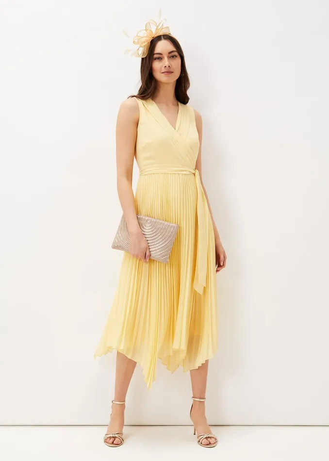 Women Phase Eight Dresses Petra Pleated Wrap Dress