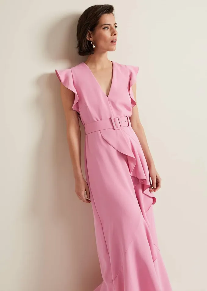 Women Phase Eight Dresses Phoebe Frill Maxi Dress
