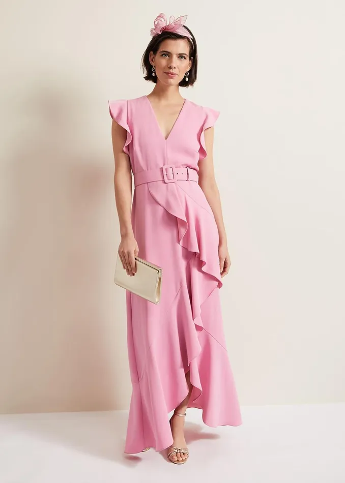 Women Phase Eight Dresses Phoebe Frill Maxi Dress