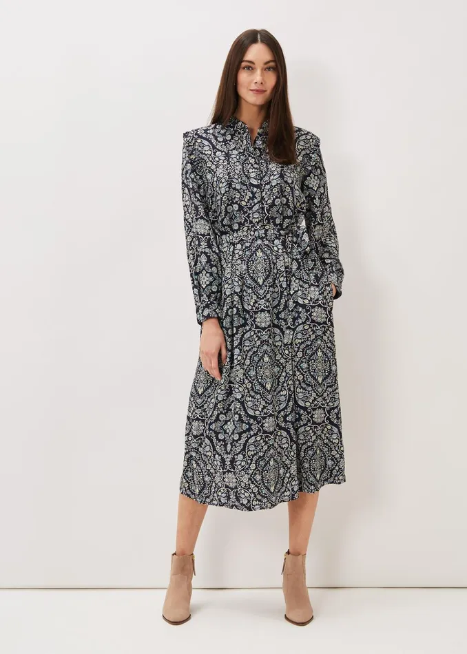 Women Phase Eight Dresses Polly Paisley Print Midi Dress