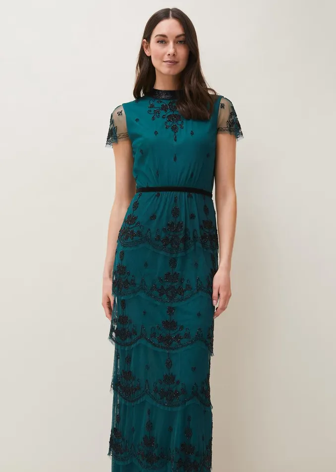 Women Phase Eight Dresses Roberta Layered Maxi Dress