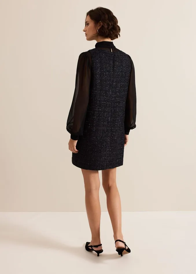 Women Phase Eight Dresses Sabine Navy Tweed Dress