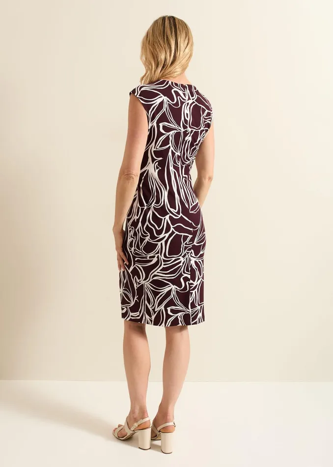 Women Phase Eight Dresses Sabrina Jersey Abstract Tie Midi Dress