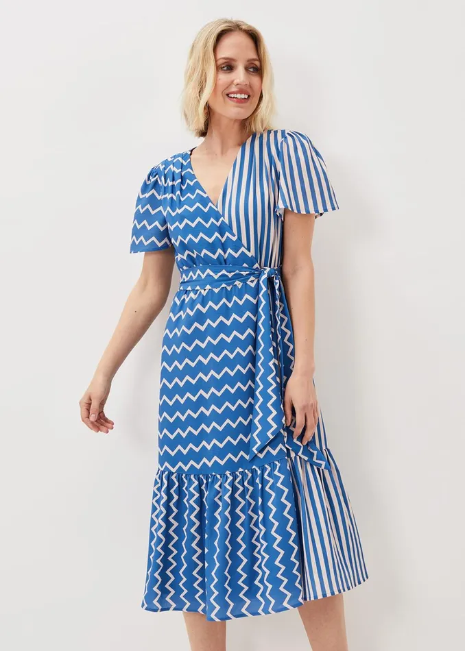 Women Phase Eight Dresses Shelby Zig Zag Midi Dress