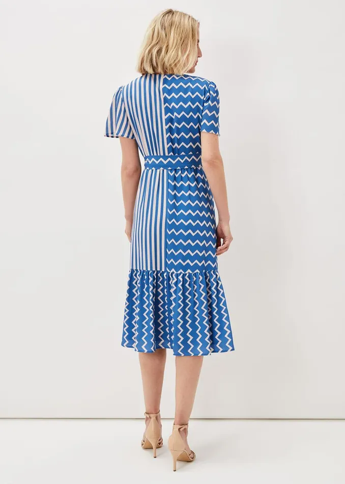 Women Phase Eight Dresses Shelby Zig Zag Midi Dress