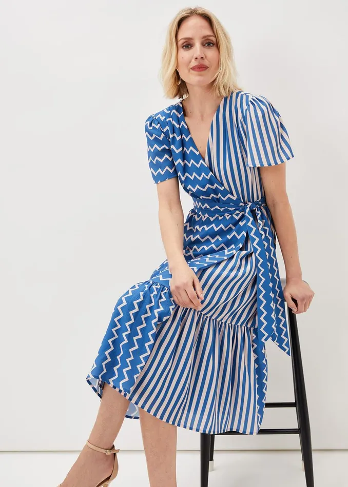 Women Phase Eight Dresses Shelby Zig Zag Midi Dress