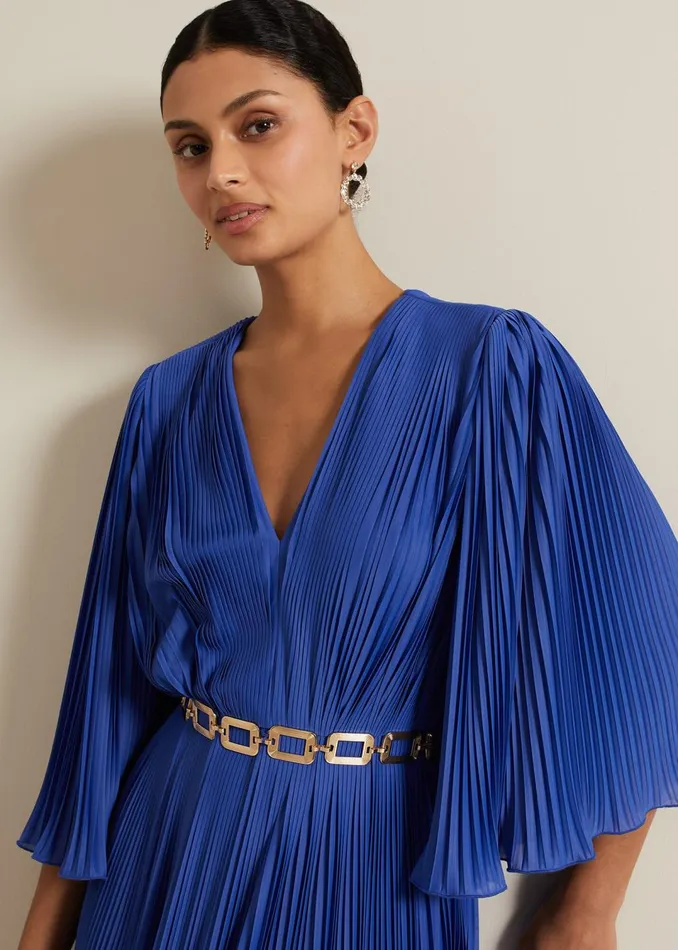Women Phase Eight Dresses Venetia Pleat Beaded Maxi Dress